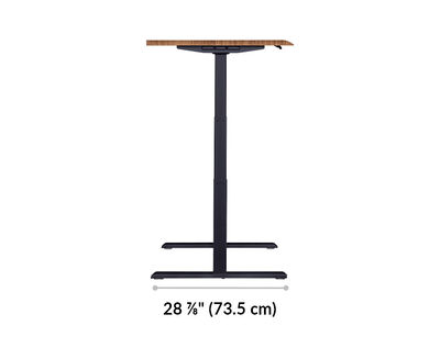 The surface of the Electric Standing Desk with ComfortEdge™ 48x30 walnut top is 29.25 inches deep