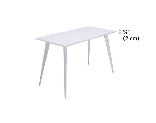 Essential Desk 48x24 Four Leg tabletop thickness is 3/4 inches