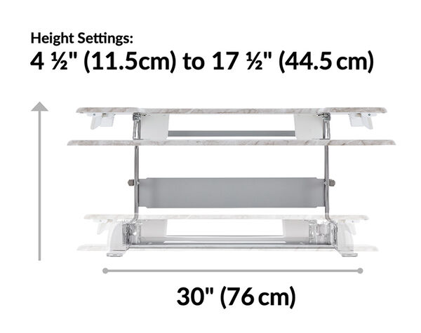 converter reaches a total height of 17 and a half inches tall