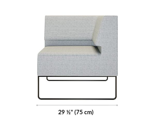 corner seat is 29 and a half inches wide