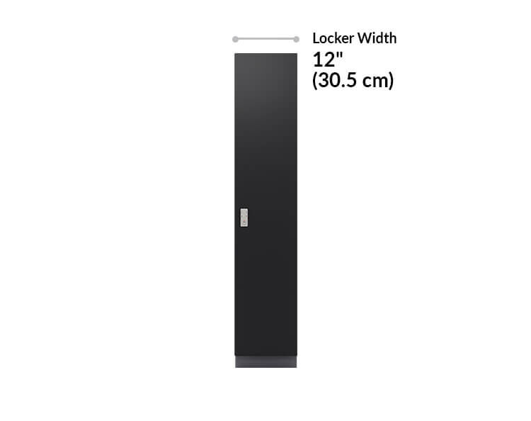 Vari locker width is 12 inches