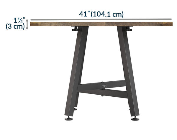 round table top is 41 inches wide