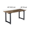 Table 60x30 Reclaimed Wood is 60 inches wide and 30 inches deep