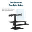 Premier Dual Monitor supports monitor widths up to 27 inches in landscape orientation and 24 inches in portrait orientation