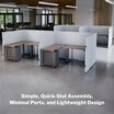 quickflex cubes are simple, quick slot assembly, minimal parts and lightweight design