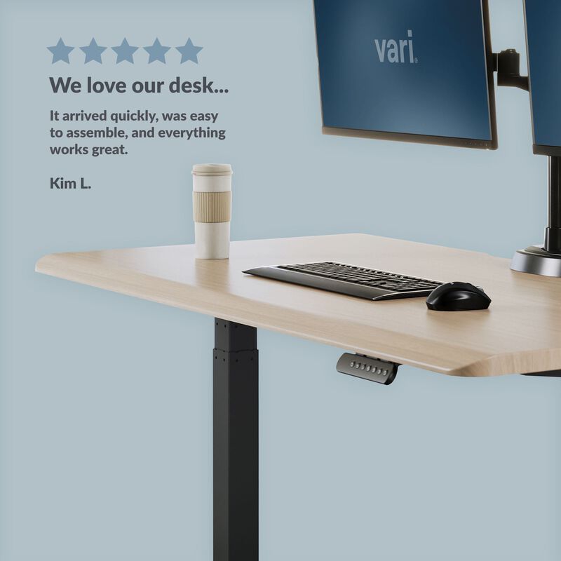 kim l. states we love our desk it arrived quickly was easy to assemble and everything works great with a five star rating image number null