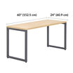 light wood table dimensions 60x24