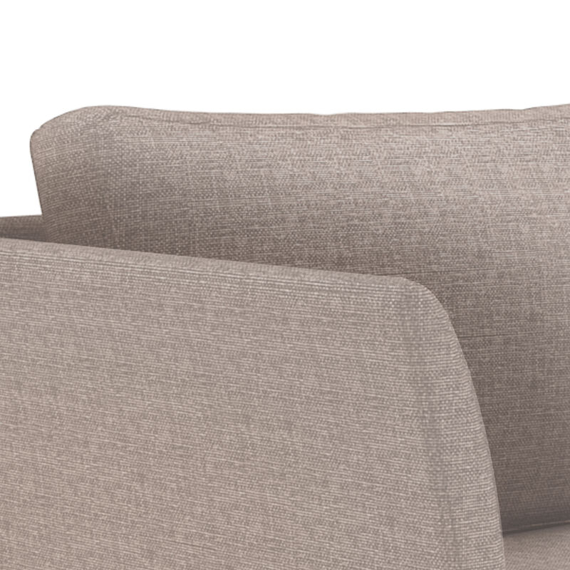 Close up view of the texture of the fabric on the Contemporary Chair in pebble finish image number null