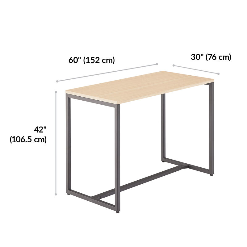 angle view of the standing work table with measurements image number null