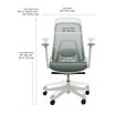 ascent chair seat height is 18 inches to 22 inches