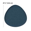 navy large ottoman is 49 and 3 quarter inches long
