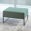 aqua green sectional in office setting