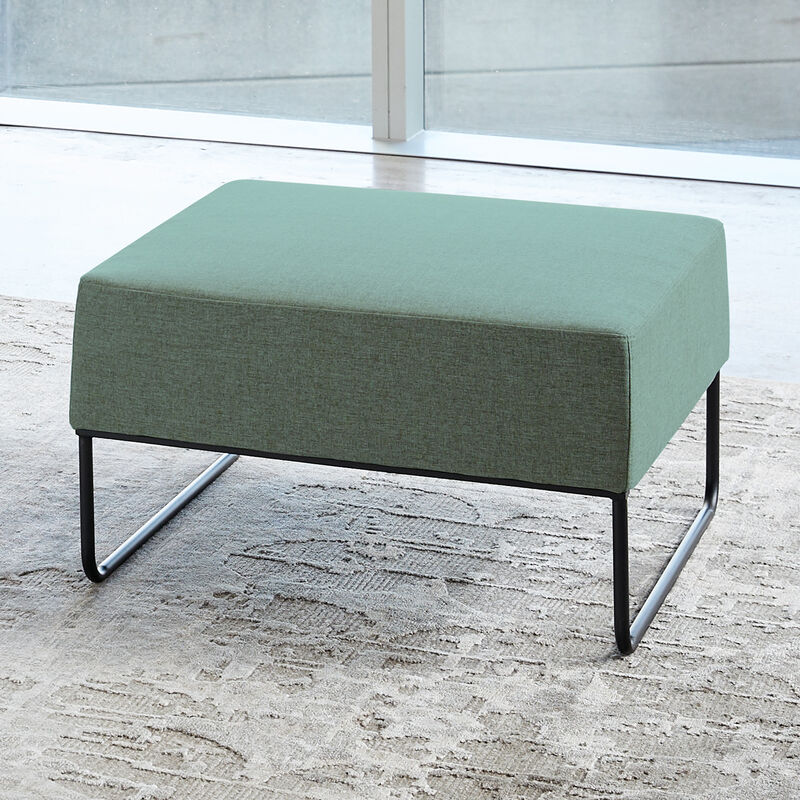 aqua green sectional in office setting image number null
