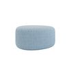 small light blue ottoman on white background