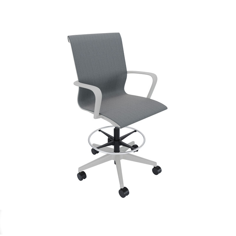 dove grey studio drafting chair image number null