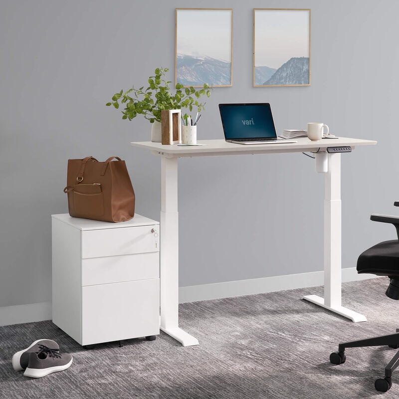 white essential file cabinet in office setting image number null