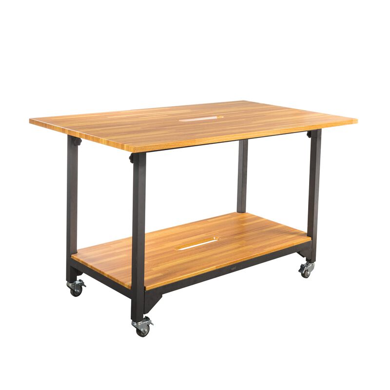 vari standing conference table in butcher block image number null