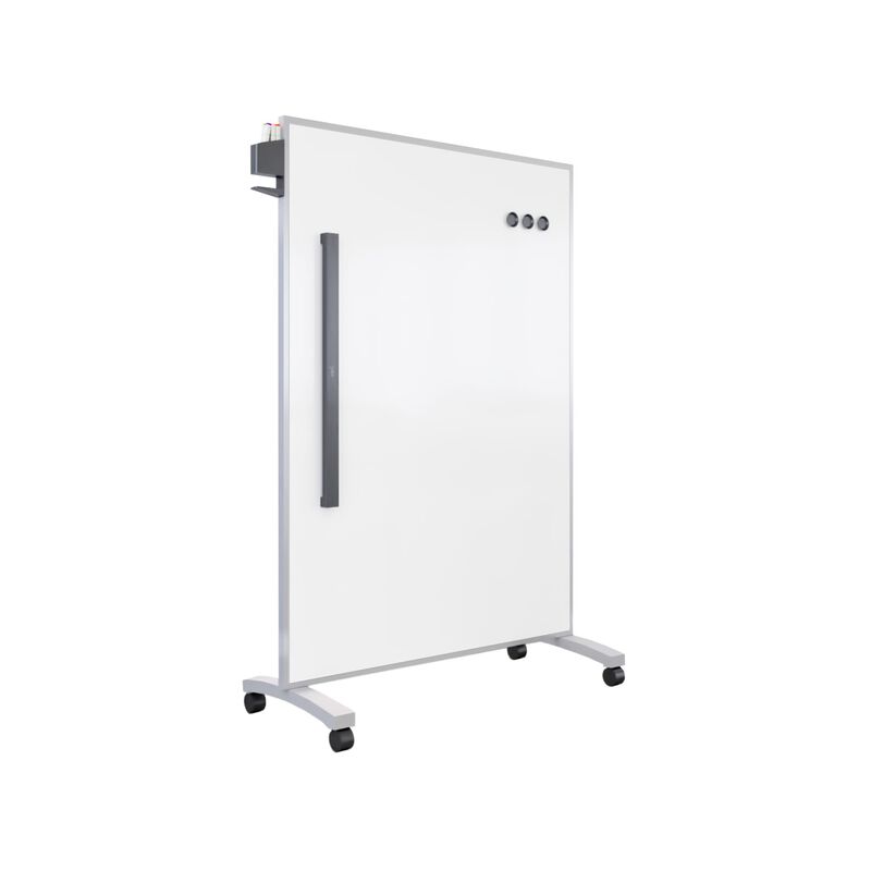 vari mobile white board 48 by 66 inches in silver on white background image number null