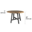 round table has a top that is one inch thick and a total height of twenty nine inches