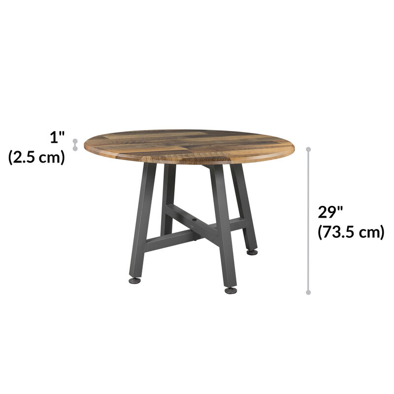 round table has a top that is one inch thick and a total height of twenty nine inches image number null