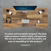 Cassandra quoted that the desk is sleek, beautifully designed and impressed with the quality and ease of assembly