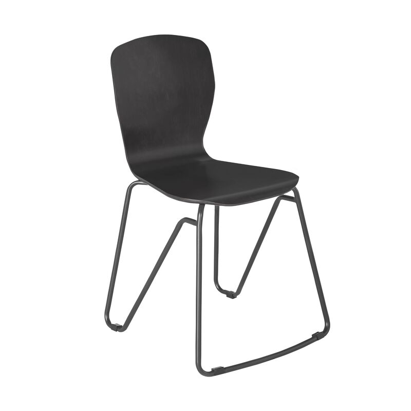wood chair in dark grey image number null