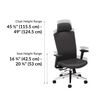 Dimensions of Executive Task Chair