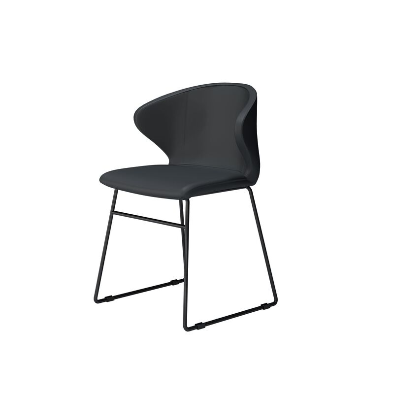 shadow grey cafe chair on white background image number null