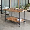 Standing Conference Table Butcher Block in office