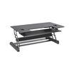 VariDesk Pro Plus 48 Black sit-stand desk converter in raised position
