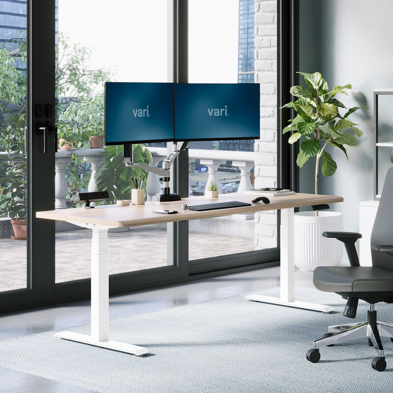 lowered desk in a home office setting image number null