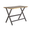 reclaimed wood standing work table 60x30 on white background
