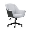 upholstered conference chair on white background