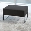 deep grey ottoman in office setting