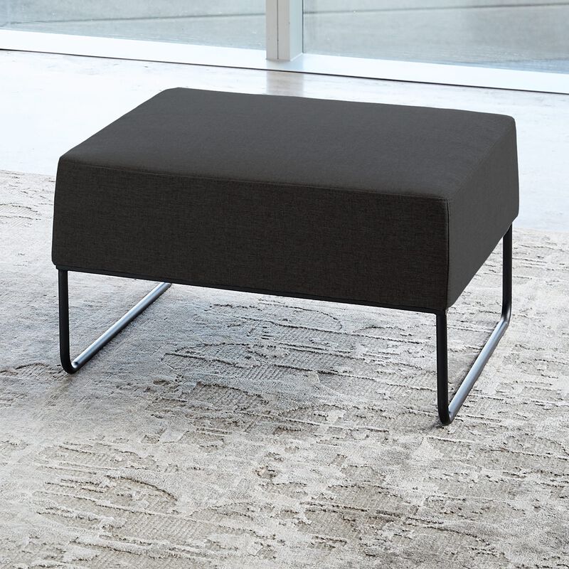 deep grey ottoman in office setting image number null