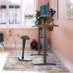 standing desk in a home office setting