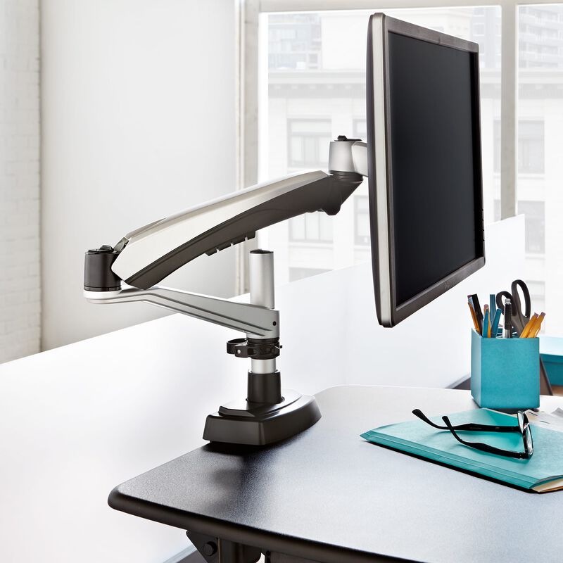 Dual Monitor Arm Fully Adjustable with 3-Section Extended Design