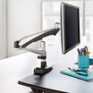 Single-Monitor Arm mounted to desk with monitor