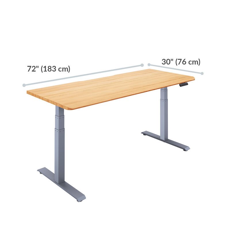 Solid Wood Electric Standing Desk 72x30 image number null