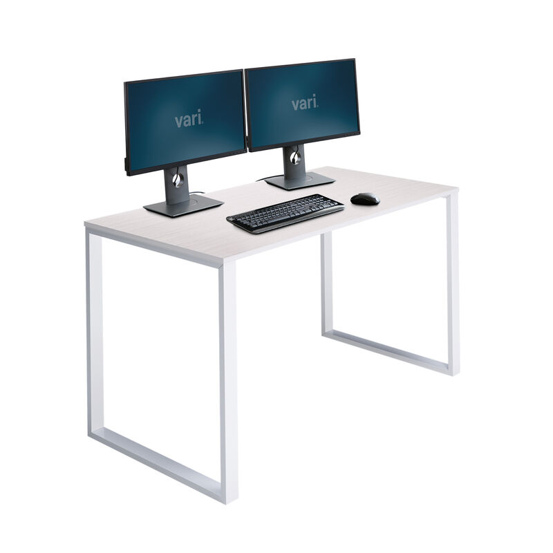 Essential Desk 48x24 Two Leg in ash wood on white background image number null