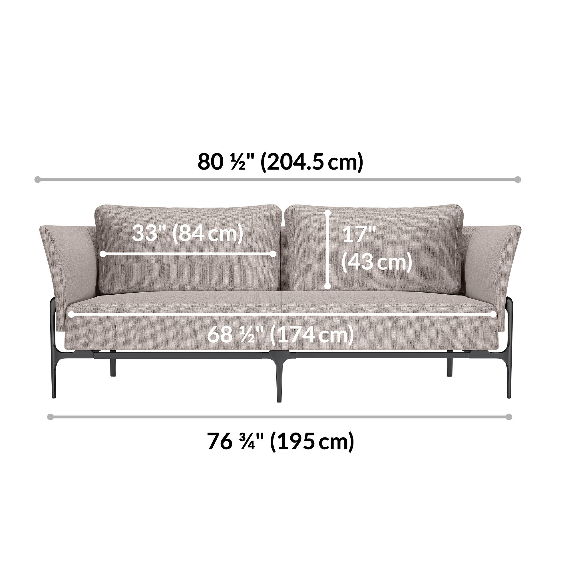Contemporary Three-Seat Sofa - Thumbnail 4