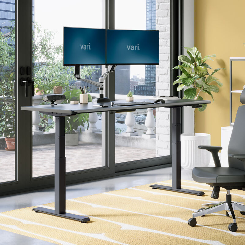 lowered desk in a home office setting image number null