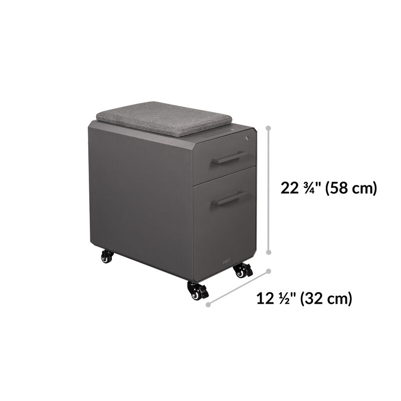 Slim Storage Seat is 22.75 inches tall and 12.5 inches wide image number null