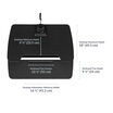 varidesk electric single monitor converter in black has a desktop minimum depth of 9.25 inches and a desktop maximum depth of 18 inches with a keyboard tray depth of 9.5 inches and a desktop indentation minimum width of 16.25 inches