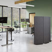 privacy screen in an open collaborative workspace