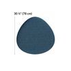 navy small ottoman is 30 and 3 quarter inches long