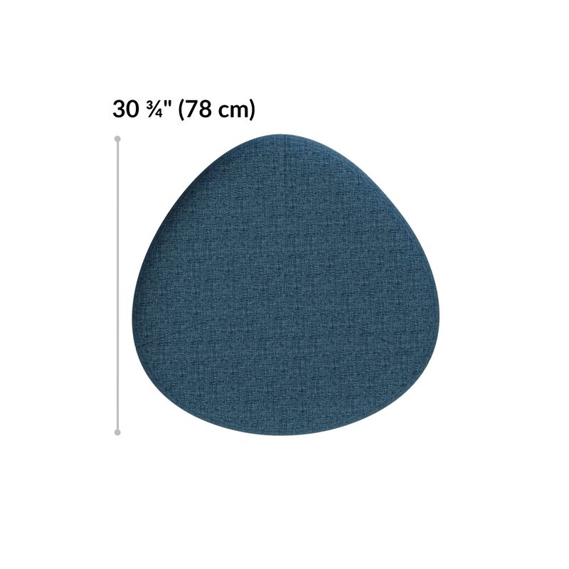 navy small ottoman is 30 and 3 quarter inches long image number null