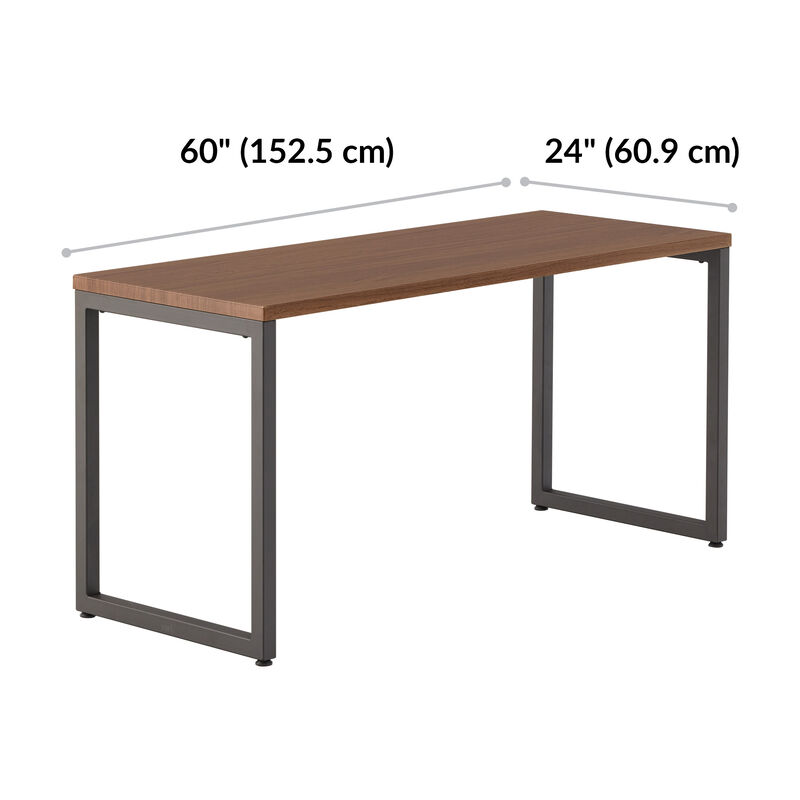 table in walnut finish with 60x24 dimensions image number null