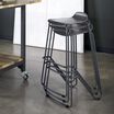 Wood Conference Stool Dark Gray stacked in office