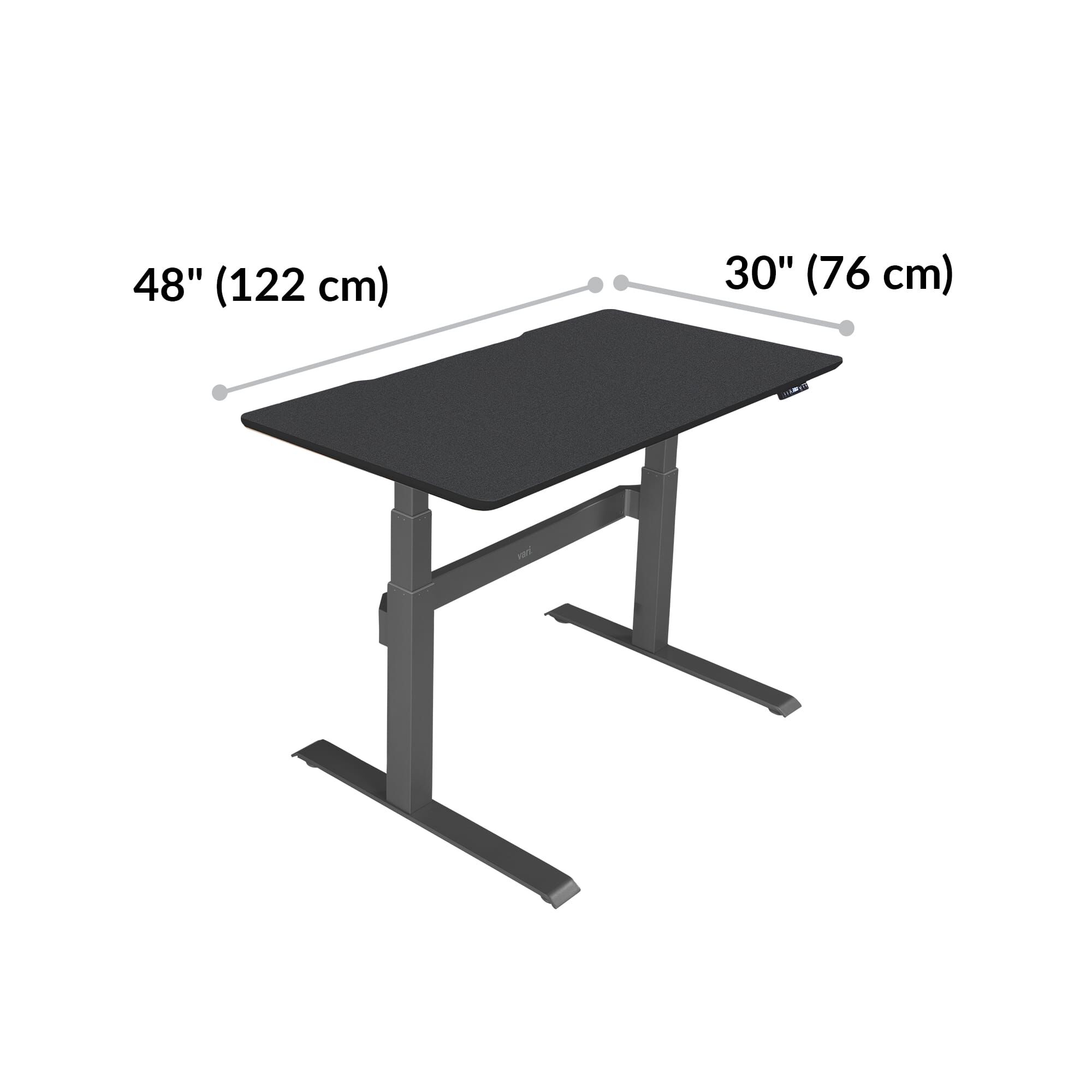 Shallow Depth 48 Boost Floor Standing Height Adjustable Desk Electric Motorized White